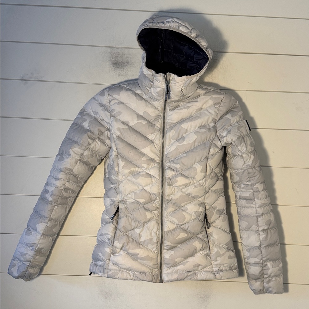 LOLE size XXS Down Puffer Jacket Packable Pearl Camo